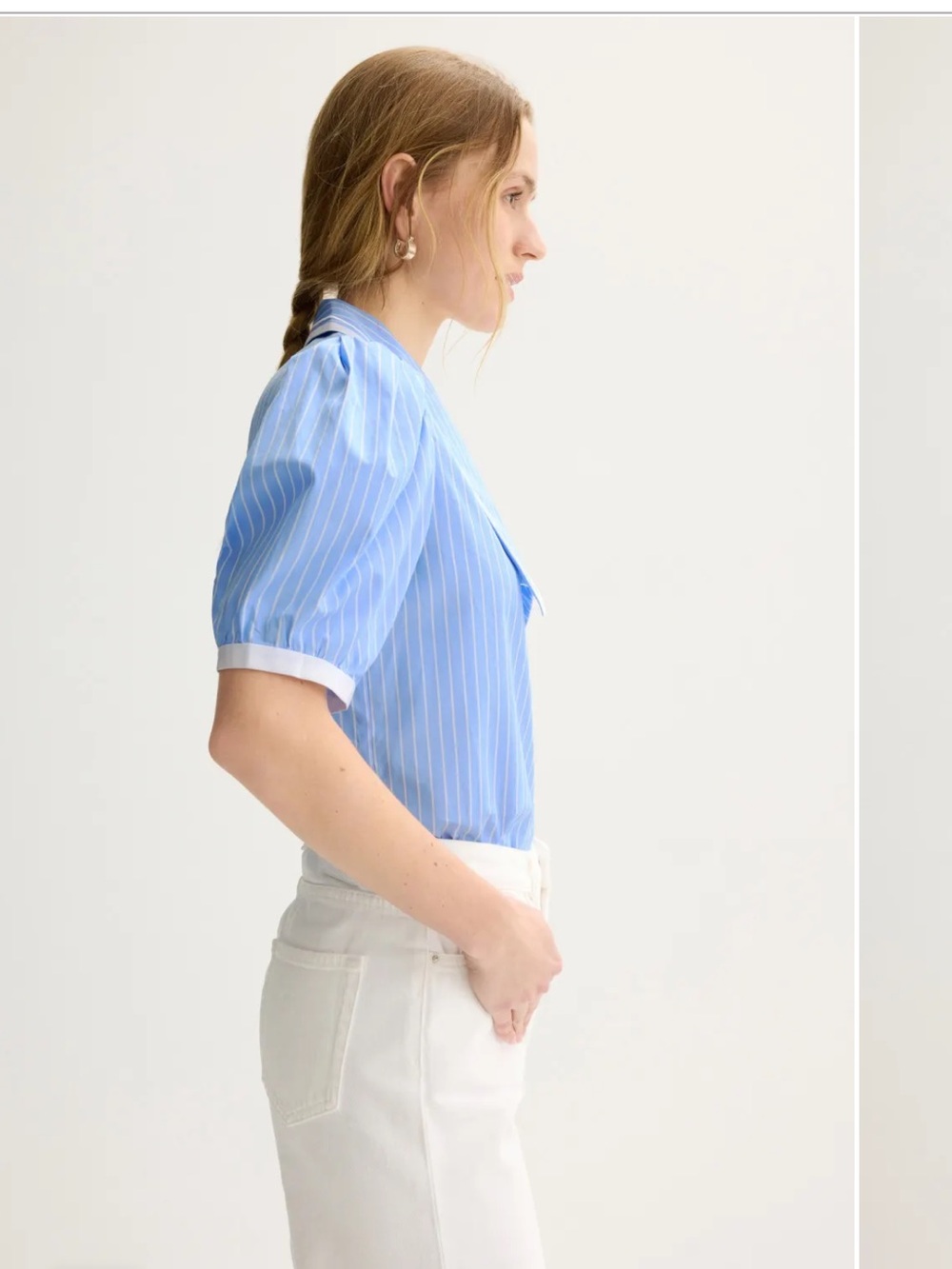 FRAME Stripe Sailor Blouse - Picture 4 of 8